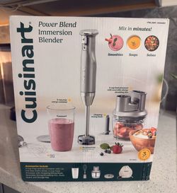 New Cuisinart Variable Speed Immersion Blender with Food Processor Set