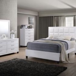 💥Queen Bedroom Set And Come With Mattress And Box Spring - (7 Pieces) - Hacemos Delivery 