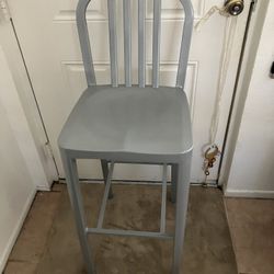 Grey Metal Stool .. Like New