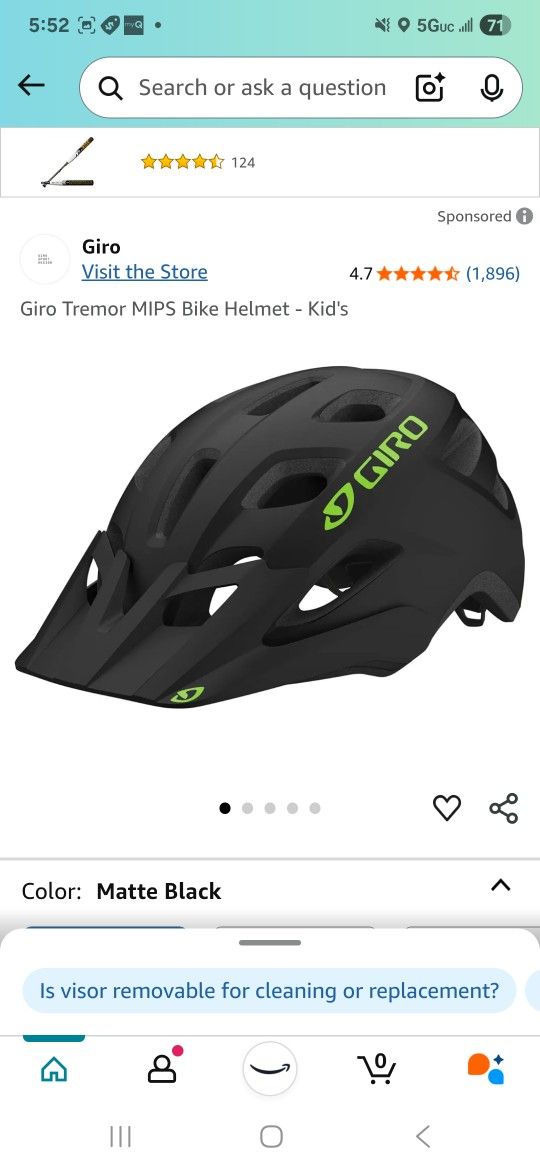 Brand New Never Used Kids Giro Tremor MIPS Bike Helmet.