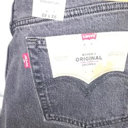 Levis Jeans Size 28×26 Cropped High Rise Straight Leg