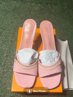 Designer pink lv heels