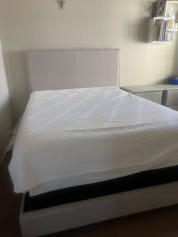 Full size bed frame grey
