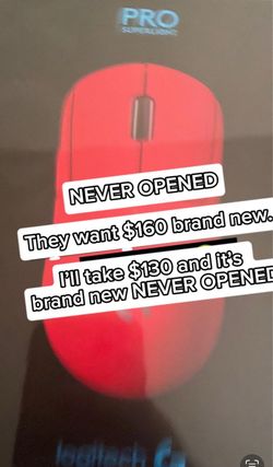 logitech pro super-light (red) NEW. NEVER OPENED.
