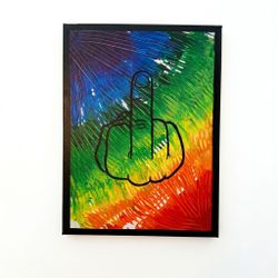Bird Over the Rainbow Original Painting