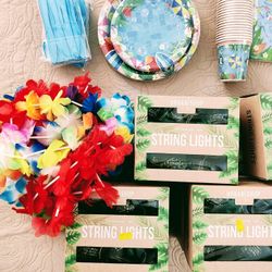 Hawaiian Party Decorations Brand New. Fontana Pickup.