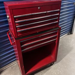 Red Tool Cabinet On Wheels 