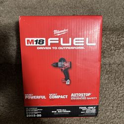 Milwaukee M18 Fuel 1/2" 18V Cordless Hammer Drill - 2904-20 New In Box...