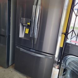 LG ThinQ French Door Counter Depth Refrigerator With Craft Ice 24 Cubic Feet LD5