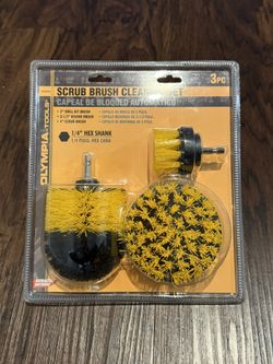 Brand New Olympia 3-Piece Scrub Brush Cleaning Set