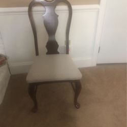 2 Cherry Dining Room Chairs.  New Upholstery