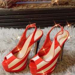 Shoe Dazzle “Hillary” Peep Toes Stiletto Heels 