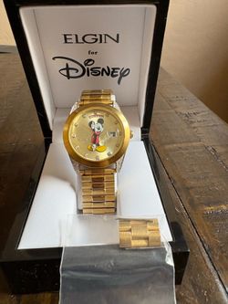 Mickey Mouse Watch by Elgin with Crystal Accents.