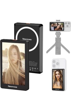 Newmowa Black Magnetic Phone Vlog Selfie Monitor Screen, 1080P Wireless Recording