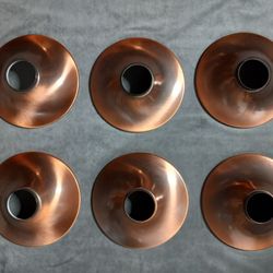 Vintage Copper finish Chimney Shades - Set Of 6