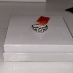 Size 9 Moissanite Engagement Ring – 0.75CTW, 925 Sterling Silver