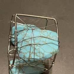 RETICULATED TURQUOISE BRACELET ADJUSTABLE 