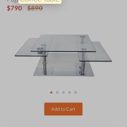 Glass Multilayers Modern Coffee Table 