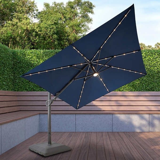 costway rattan wicker umbrella patio side table Costway Rattan Wicker Steel Side Table Outdoor Furniture Deck Garden Patio  Pool Brown