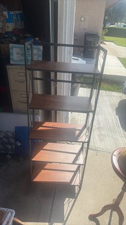 5-Tier iron and Wood Bookshelf