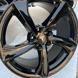 New Tesla Model Y Rims 19” OEM Factory Wheels Rines Nuevos New Gloss Black Powder Coated ( Exchange Available )( Cambio Disponible ) 