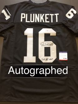 Jim Plunkett SIGNED Raiders Jersey w/PSA