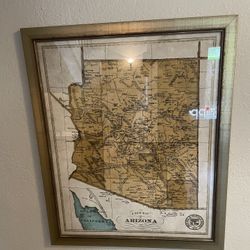 Arizona Map With Frames 