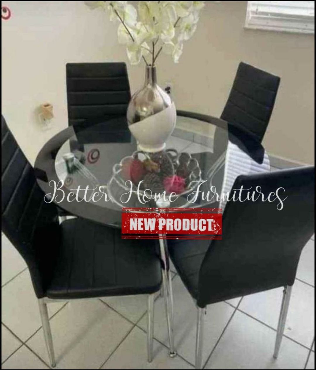 Modern Dining Set- Available In Red, White, Grey- Visit Betterhomefurnitures.com For More Deals.