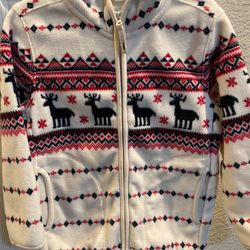 Little Kids Fleece Christmas Winter Jacket, Size 4. 