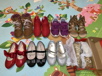 Baby girl toddler shoes and sandals sizes 4c 5c 6c 7c 8c 9c 24 months dresses, dress, leggings clothes 2t 3t 4t 5t