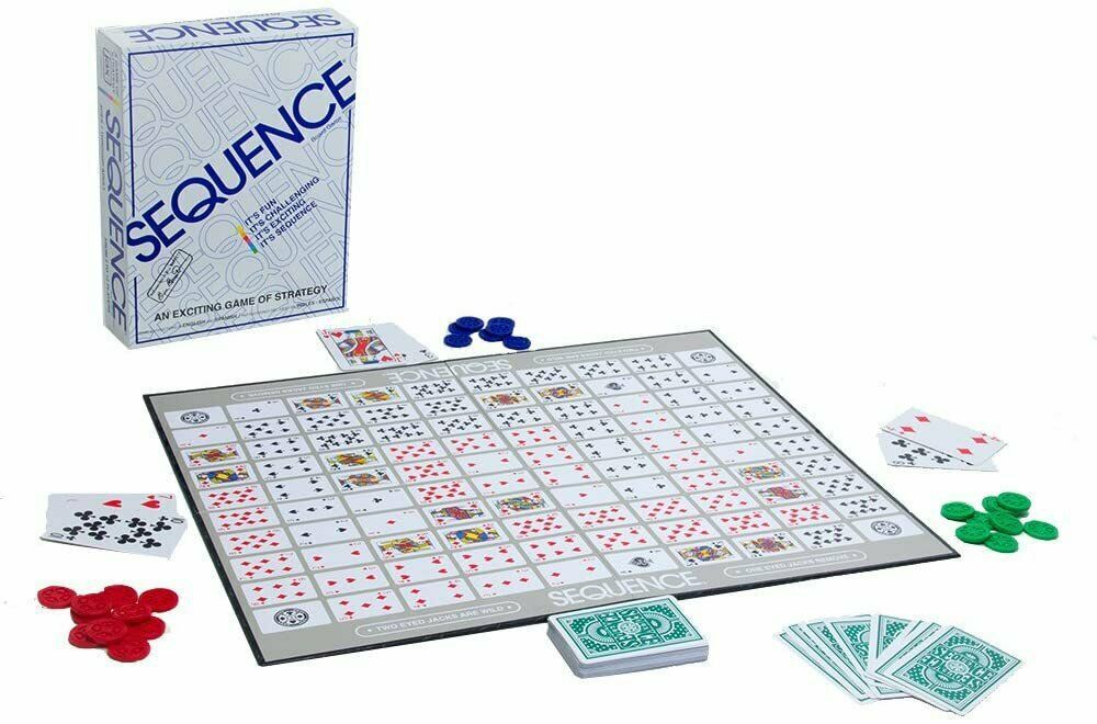 Jax Sequence Original Sequence Game with Folding Board Cards and Chips by Jax