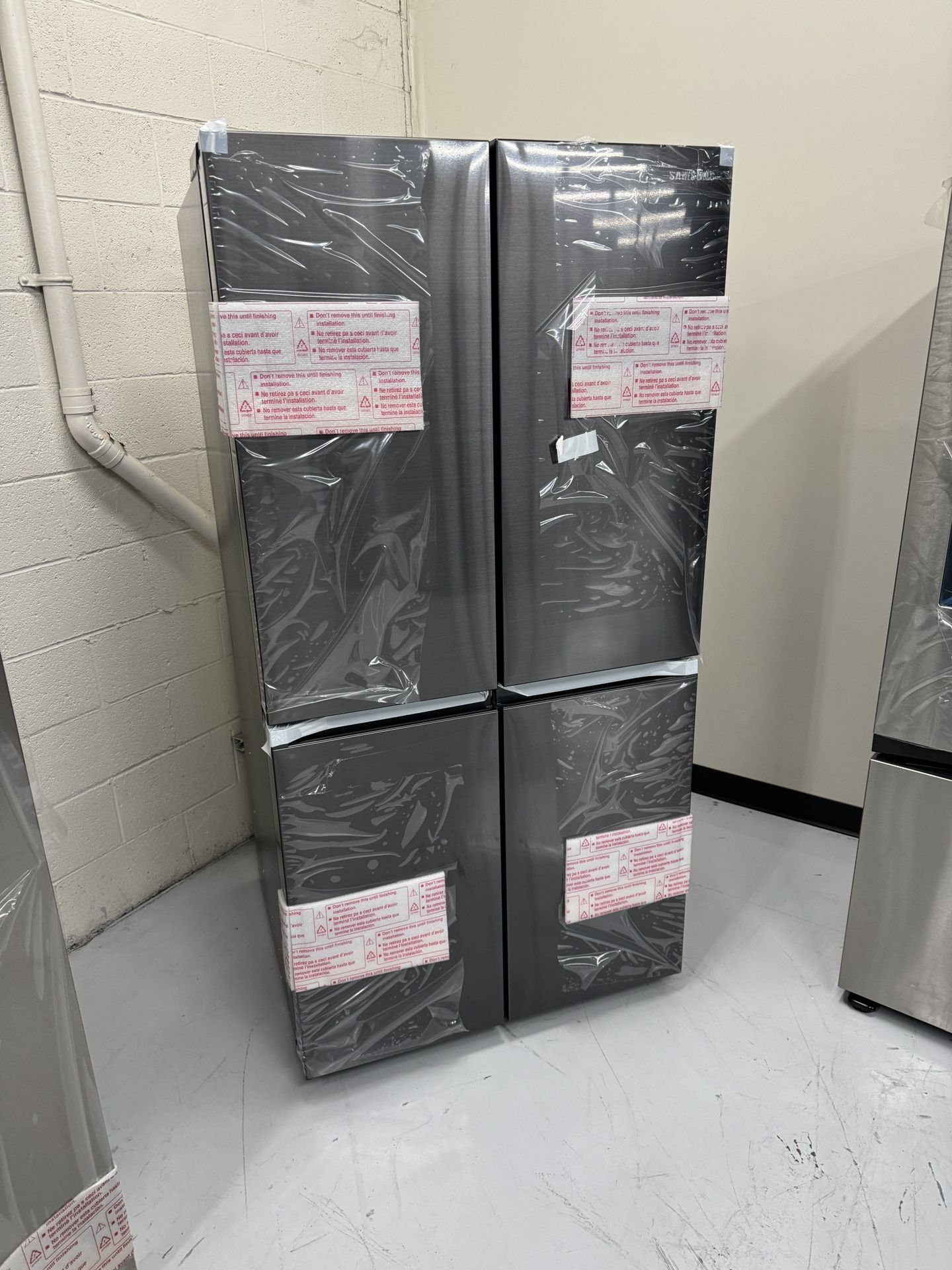 NEW IN BOX Split Zone Fridge Black Stainless Steel 1 Year Warranty 