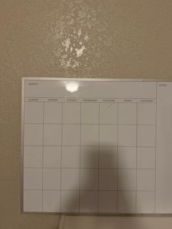 White board calendar
