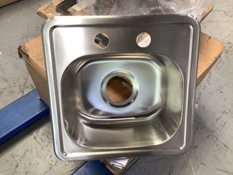 PROFLO Bealeton 15" Rectangular Stainless Steel Drop In Bar Sink with 2 Faucet Holes at 4" Centers