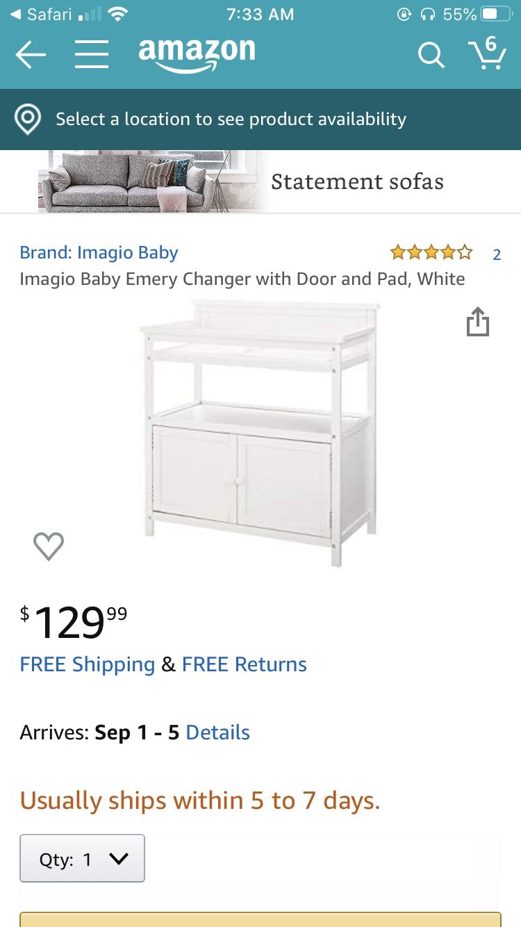 Imagio Westwood Design Baby Emery Changing table