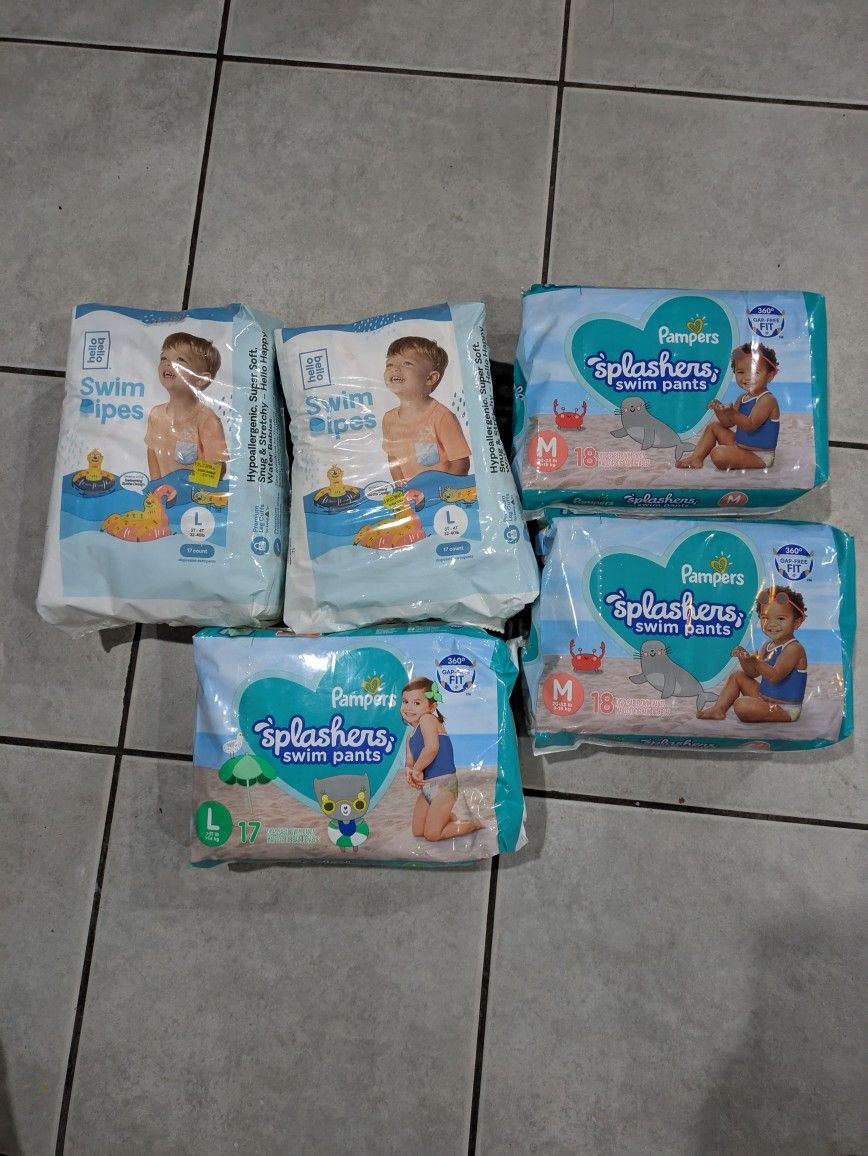 medium and large swim diapers/pants
