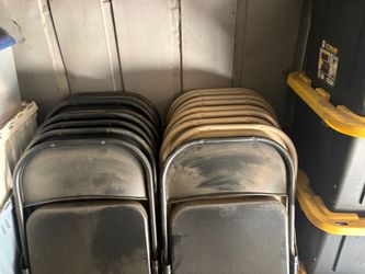Folding metal chairs
