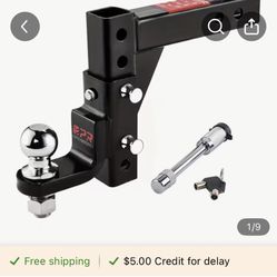 HITCH  Towing Heavy (7500#) Duty Hitch, Lock, 2” Ball, Pins.  New In Box. Never Used!