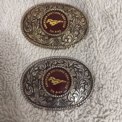 Vintage American Shetland Pony Club 7th Area Express Riders For Courage Metal Belt Buckle 