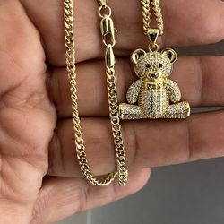 little girl bear necklace 