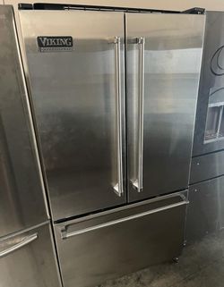 Viking 3-Door Stainless Steel Refrigerator
