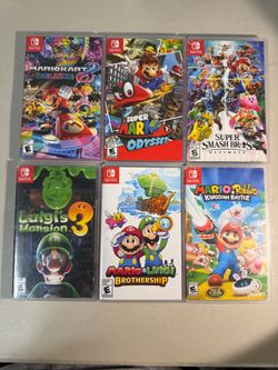 Nintendo Switch Games Bundle – 6 Mario Games – $160 OBO**