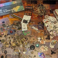 Halloween Themed Jewelry Making Kit And Supplies Over 1000 PCs New