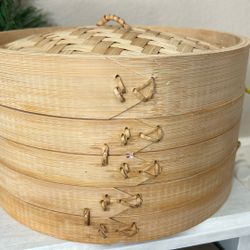 Two Tier Bamboo Steamer Basket