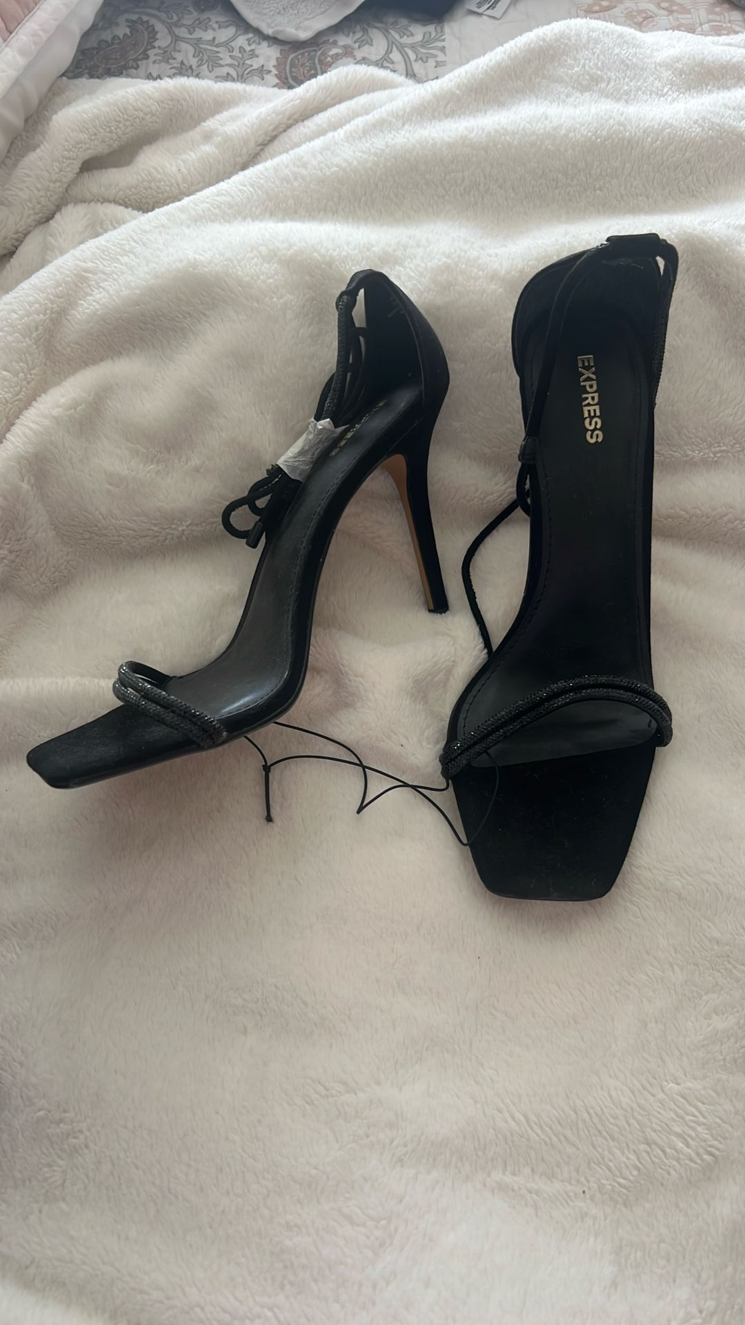 New Black Strap Heels