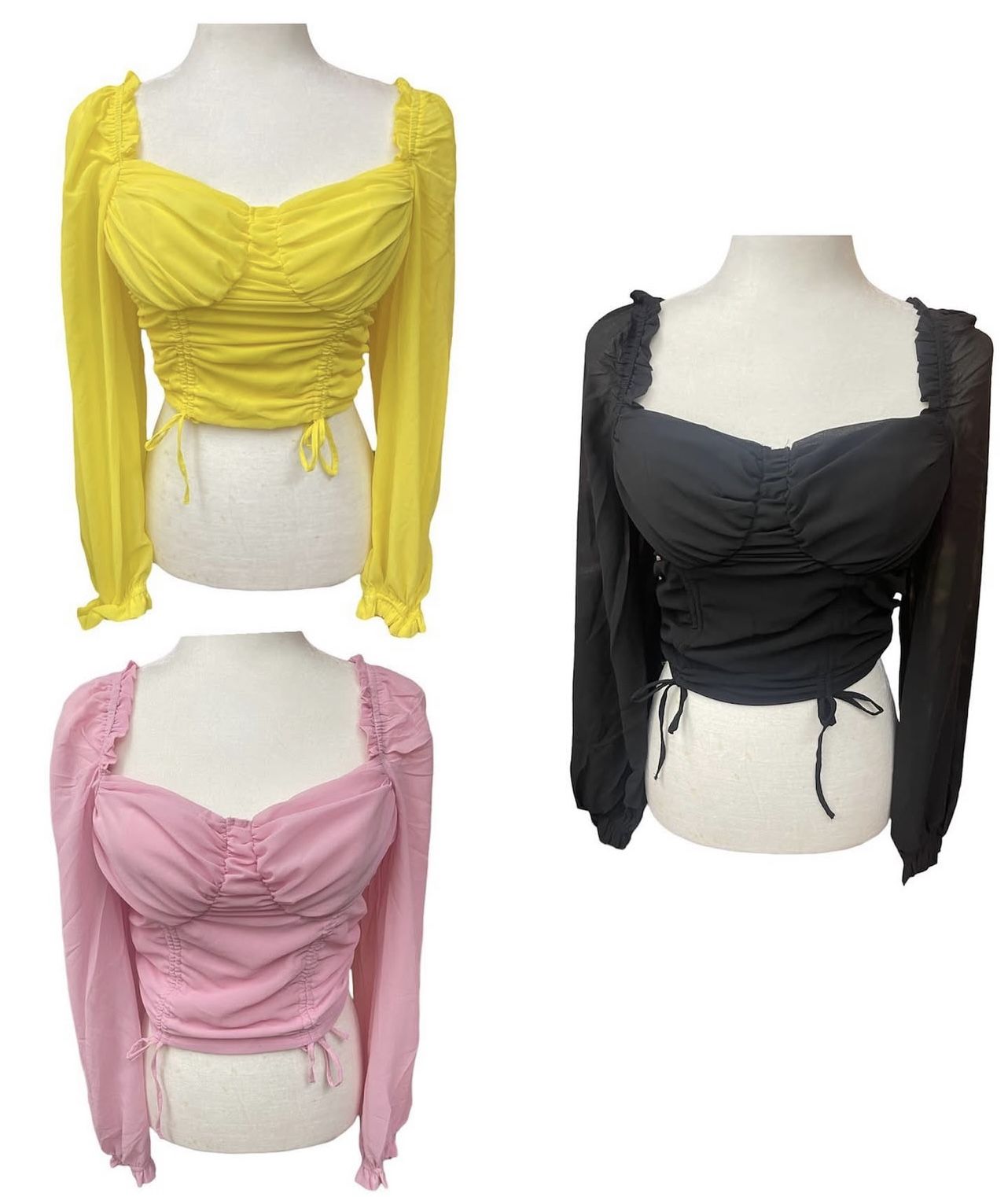 Long Sleeve Tops In 3 Colors