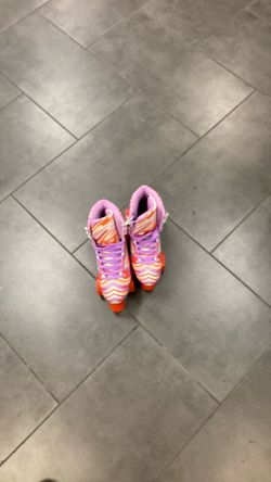 Kids Quad Roller Skates Purple Orange