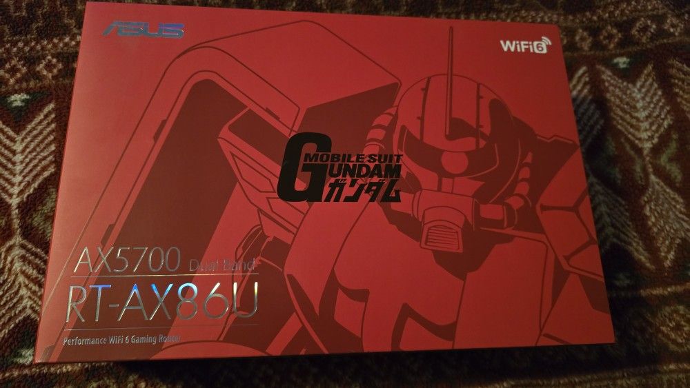 Asus Router Wifi6, 2.5gigabit, Gundam Edition(RT-AX86U Zaku II Edition)