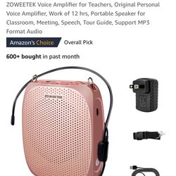 ZOWEETEK Voice Amplifier for Teachers, Original Personal Voice Amplifier, Work of 12 hrs, Portable Speaker for Classroom, Meeting, Speech, Tour Guide,