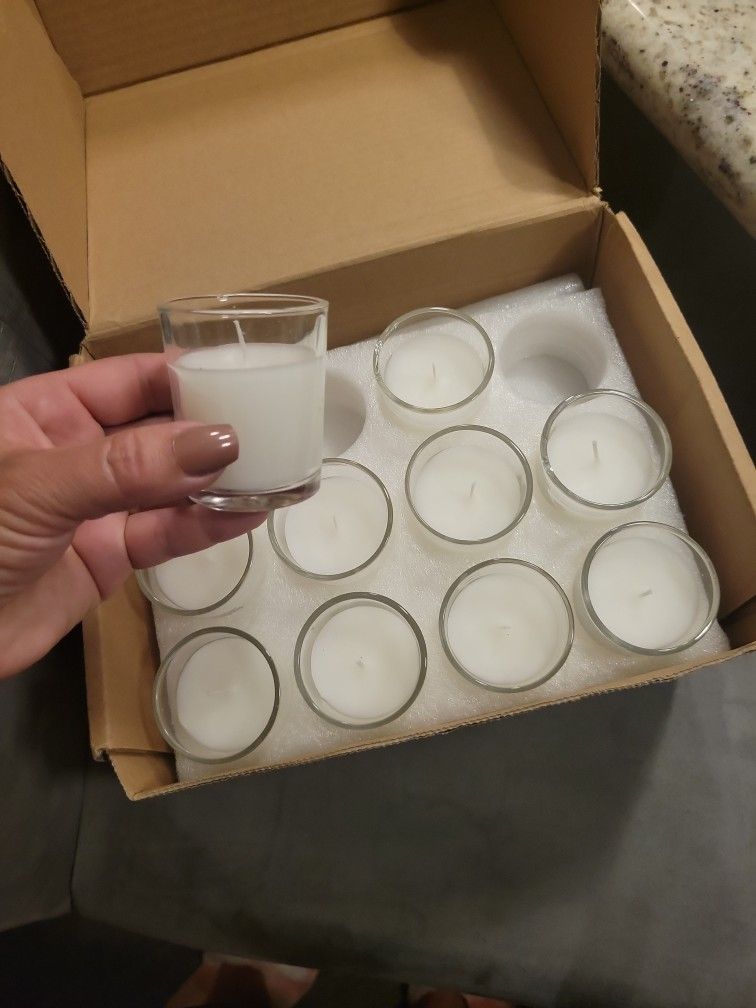 21 Glass Votive Candle 2oz Each Shower Party Decor Home
